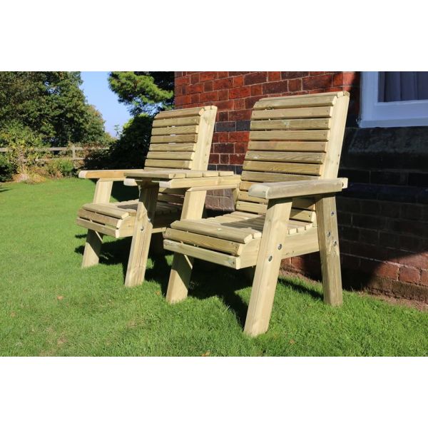 Ergo Love Seats Square Tray By Churnet Valley, Wood colour ,image 1
