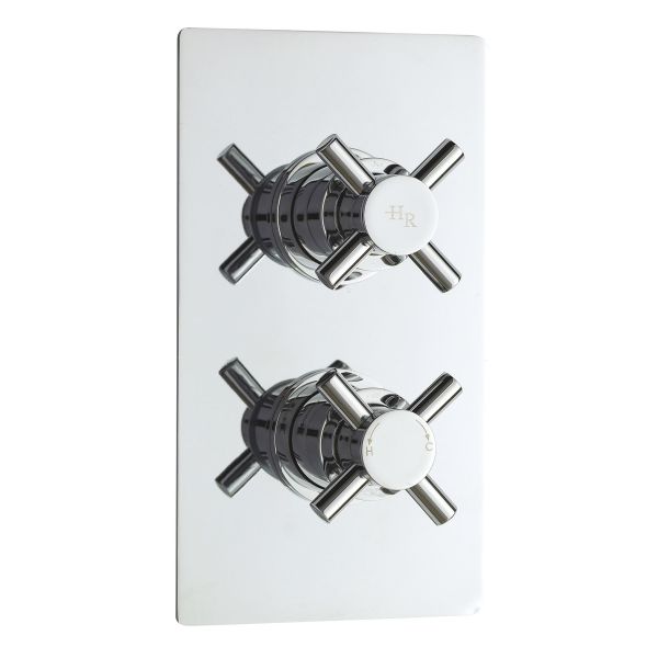 Twin Thermostatic Shower Valve - Hudson Reed KRI3210 Chrome, Chrome colour ,image 1