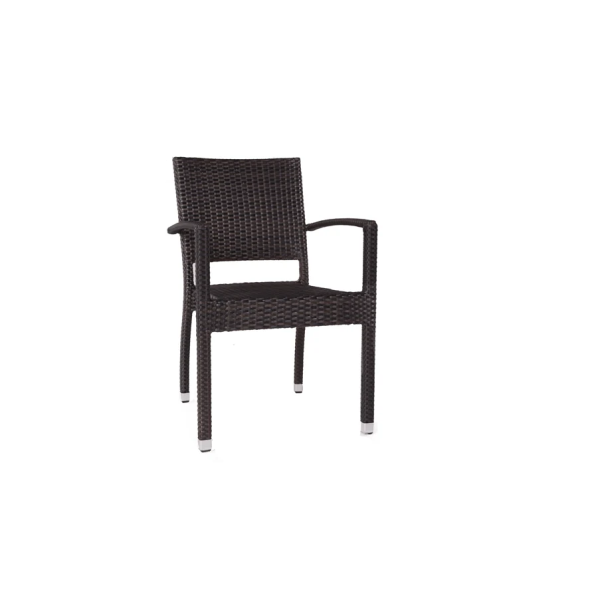 RA Ascot 850 x 550 Rattan Arm Chair - Black