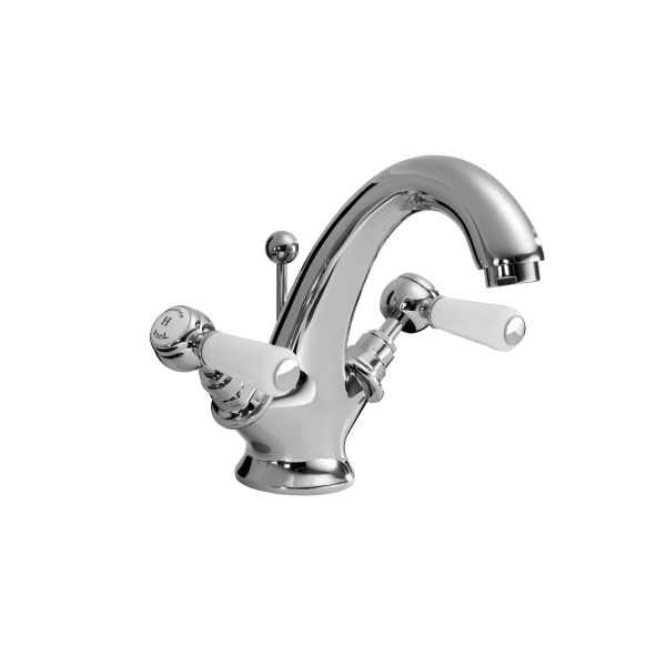 Mono Basin Mixer - Hudson Reed BC305HL Chrome, Chrome & White colour ,image 1