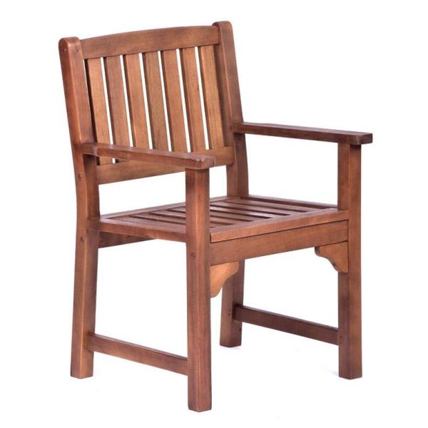 Premium Devon Hardwood Range - 890 x 560 Arm Chair, Neutrals colour ,image 1