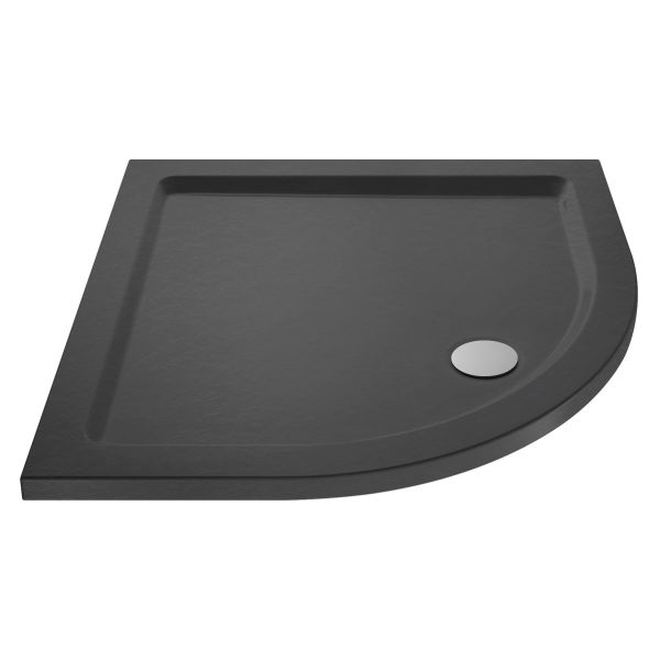 Quadrant Shower Tray 1000 x 1000mm - Hudson Reed TR71107 Grey Slate, Grey colour ,image 1