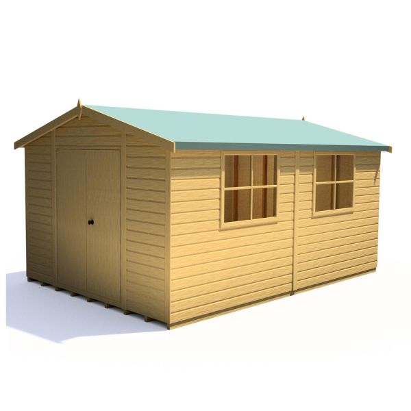 Bison 14 x 10 Double Door Loglap Shed