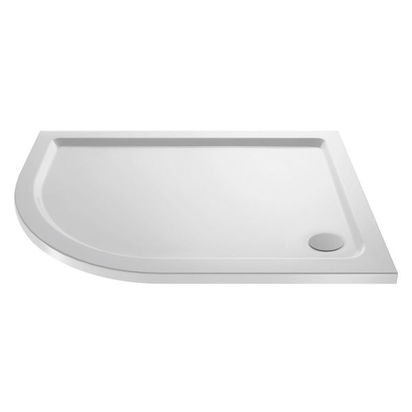 Offset Quad Shower Tray LH 900 x 800mm - Hudson Reed NTP103 White, White colour ,image 1