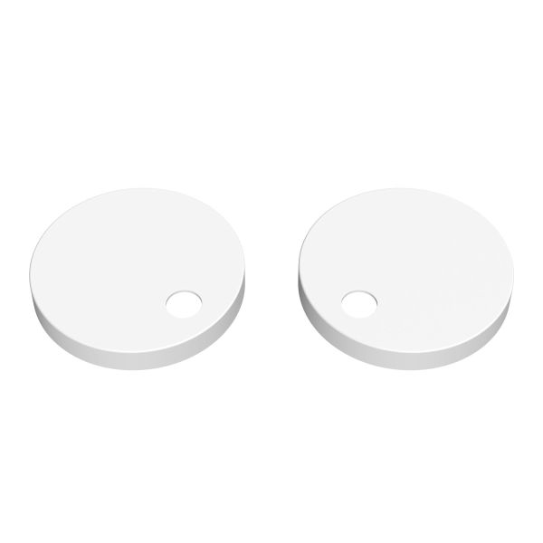 White Toilet Seat Cover Caps - Hudson Reed TSC101 White, White colour ,image 1