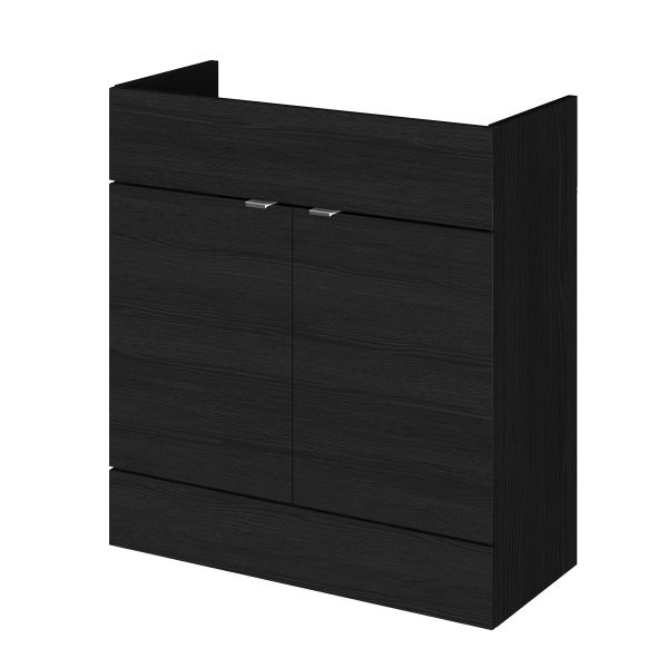 800mm Vanity Unit - Hudson Reed OFF609 Charcoal Black, Hacienda Black colour ,image 1