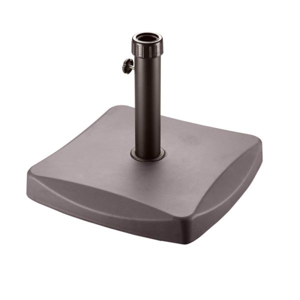 Brown Polycrete Outdoor Parasol Base 25Kg Square, Brown colour ,image 1