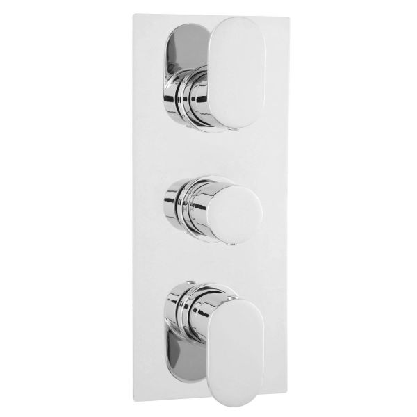 Triple Thermostatic Shower Valve With Diverter - Hudson Reed REI3617 Chrome, Chrome colour ,image 1