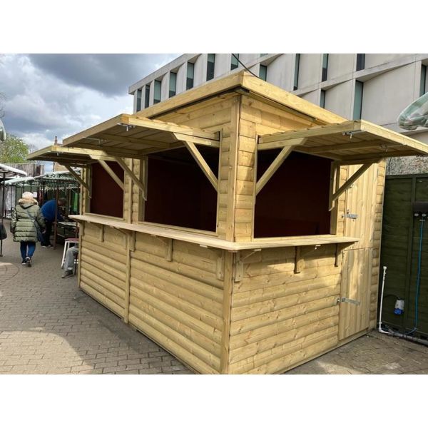 3.6M X 2.4M Grenwich Chalet By Churnet Valley, Wood colour ,image 1