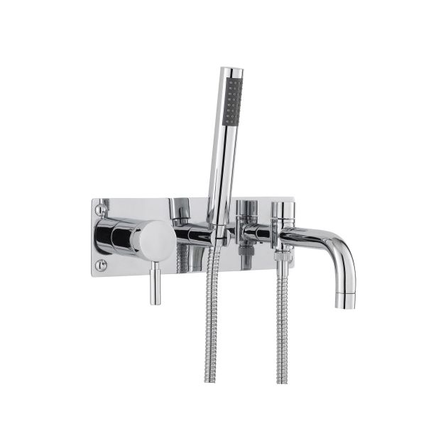 Wall Mounted Bath Shower Mixer - Hudson Reed PK350 Chrome, Chrome colour ,image 1