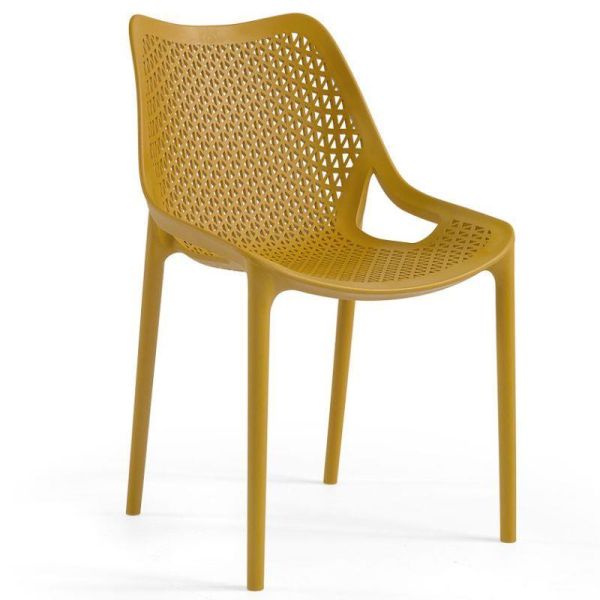 Oxy 810 x 500 Plastic Side Chair - Mustard, Yellow colour ,image 1