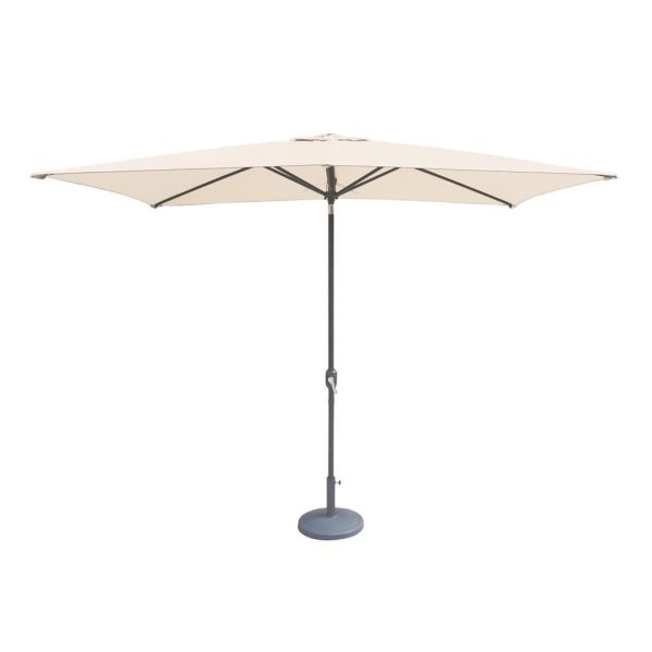 Ivory 2.4X3M Crank And Tilt Parasol - Grey Pole (38Mm Pole, 8 Ribs), Neutrals colour ,image 1