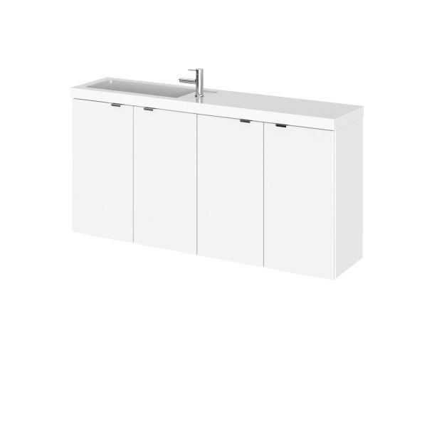 1000mm Combination Vanity Compact - Hudson Reed CBI143 Gloss White, White colour ,image 1