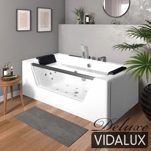Vidalux WB35 Deluxe 1700 x 800 Whirlpool & Airspa Bath, White colour ,image 1