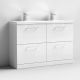 1200mm Floor Standing 4 Drawer Vanity & Double Basin 2 - Nuie ARN133F 0