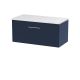 800mm Wall Hung Single Drawer Vanity & Laminate Worktop - Hudson Reed JNU2925LSW Blue, Blue colour 0