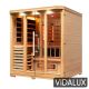 Vidalux 4-5 Person Hybrid Bench Sauna With Traditional & Full Spectrum Infrared Complete Heat