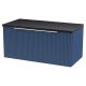 800mm Wall Hung Single Drawer Vanity & Laminate Top - Hudson Reed DFF396LSB Blue, Blue colour 0