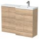 1200mm Right  Hand Combination - Hudson Reed CBI3012 Oak