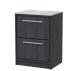 600mm Floor Standing 2-Drawer Vanity with Marble Worktop - Hudson Reed LIL2233GMT Grey, Grey colour 0