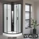 Vidalux Kontrast TS 900 x 900 Quadrant Hydro Shower Cabin, White colour ,image 1