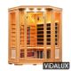 Vidalux 3 Person Corner Full Spectrum Infrared Sauna With Complete Heat, Hemlock colour ,image 23