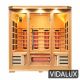 Vidalux 4 Person Full Spectrum Infrared Sauna With Complete Heat, Hemlock colour 0