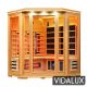 Vidalux 4 Person Corner Full Spectrum Infrared Sauna With Complete Heat, Hemlock colour ,image 5
