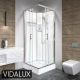Vidalux Pure E Square 800 x 800 White Electric Shower Cabin