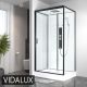 Vidalux Kontrast Lux 1100 x 800 Rectangular Hydro Shower Cabin, White colour ,image 14