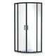 1900 x 900 x 900mm Quandrant Shower Enclosure - Nuie SMQU9BP-E6 Black, Black colour 0