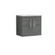 600mm Wall Hung 2 Door Vanity & Laminate Top - Nuie ARN523LBG Grey, Grey colour ,image 1