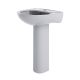 550mm Basin & Pedestal - Nuie CLW003 White, White colour ,image 1