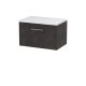 600mm Wall Hung 1 Drawer Vanity & Worktop - Hudson Reed JNU2622LSW Brown, Brown colour ,image 1