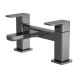Deck Mounted Bath Filler - Nuie WIN703 Brushed Pewter