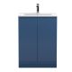 600mm Floor Standing 2-Door Vanity Unit & Basin 2 - Hudson Reed URB308B Satin Blue, Blue colour ,image 1