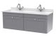 1200mm Wall Hung 2 Drawer Vanity & Marble Top - Nuie CLC294WR2 Grey, Grey colour ,image 1