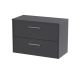 800mm Wall Hung 2 Drawer Vanity & Worktop - Hudson Reed JNU2226W Grey, Grey colour ,image 1