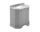 750mm 3-Door Angled Unit & Marble Top 3TH - Hudson Reed LOF213 Storm Grey, Grey colour ,image 1