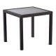 Oasis 800 x 800 Rattan Glass Top Table - Dark Grey