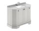 1000mm 4-Door Angled Unit & Marble Top 1TH - Hudson Reed LOF484 Timeless Sand, Grey colour ,image 1