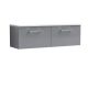 1200mm Wall Hung 2-Drawer Vanity & Laminate Worktop - Nuie ARN2222LSW2 Grey, Grey colour ,image 1