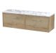 1200 Wall Hung 2-Drawer Vanity & Laminate Worktop - Hudson Reed JNU1822LCM2 Oak, Oak colour ,image 1