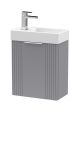 400mm Wall Hung Cabinet & Basin - Nuie FLT290 Grey, Grey colour ,image 1