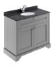 1000mm Cabinet & Marble Top (1TH) - Hudson Reed LOF276 Storm Grey, Grey colour ,image 1