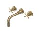 Wall Mounted Basin Mixer - Nuie CLX817 Brass, Brass colour ,image 1