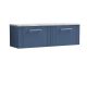 1200 Wall Hung 2-Drawer Vanity & Laminate Worktop - Nuie DPF394LBG2 Blue, Blue colour ,image 1