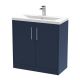 800mm Floor Standing 2-Door Vanity & Basin 1 - Hudson Reed JNU2905A Blue, Blue colour ,image 1