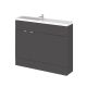 1100mm Combination - Compact - Hudson Reed CBI901 Gloss Grey, Grey colour ,image 1