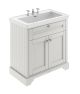 800mm 2-Door Vanity & Classic Basin 3TH - Hudson Reed LOF436 Timeless Sand, Cream colour ,image 1